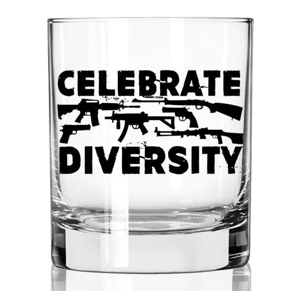 Whiskey Glass - Celebrate Diversity - 2 Monkey Trading LLC