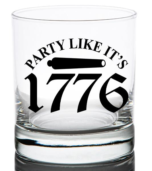 Whiskey Glass - Party Like It's 1776 - 2 Monkey Trading LLC