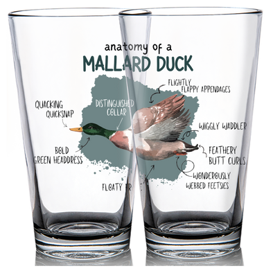 Anatomy of Duck Hunting - Pint Glass - 6 PCS MOQ