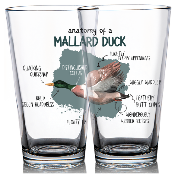 Anatomy of Duck Hunting - Pint Glass - 6 PCS MOQ