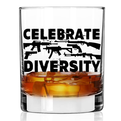 Whiskey Glass - Celebrate Diversity - 2 Monkey Trading LLC