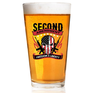 Pint Glass - Second Amendment Freedom & Liberty - 2 Monkey Trading LLC