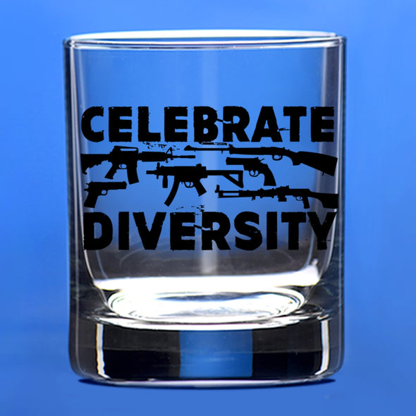 Whiskey Glass - Celebrate Diversity - 2 Monkey Trading LLC