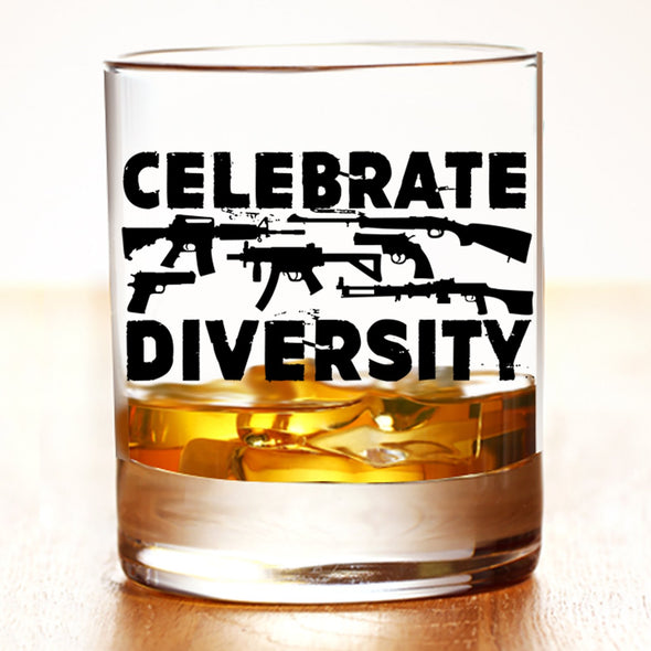 Whiskey Glass - Celebrate Diversity - 2 Monkey Trading LLC