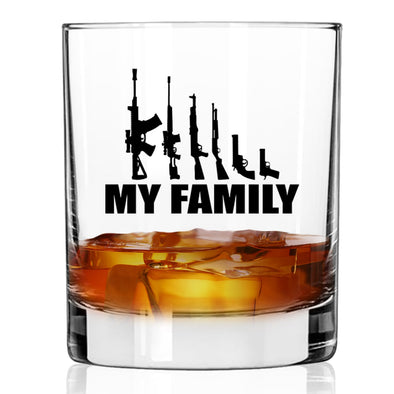 Whiskey Glass - My Family Guns - 2 Monkey Trading LLC