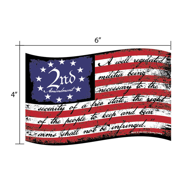 2nd Amendment Flag Decal