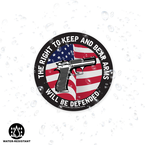 The Right To Keep And Bear Arms 4.5" Circle Magnet