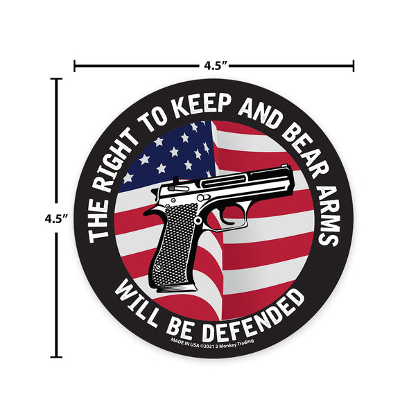 The Right To Keep And Bear Arms 4.5" Circle Magnet