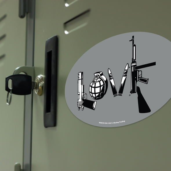 Gun Love 6x4 Oval Magnet