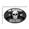 America's Original Homeland Security - Skull and Guns 2nd Amendment 4x6 Oval Magnet