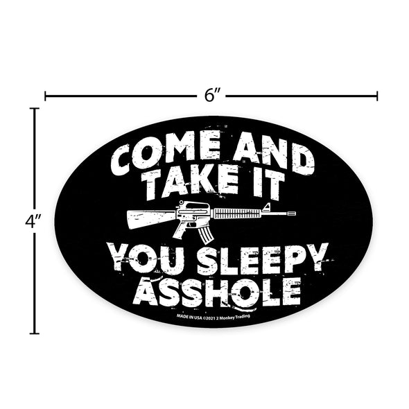 Come And Take It 6x4 Oval Magnet