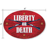 Liberty Or Death Crossed Rifles Oval Decal
