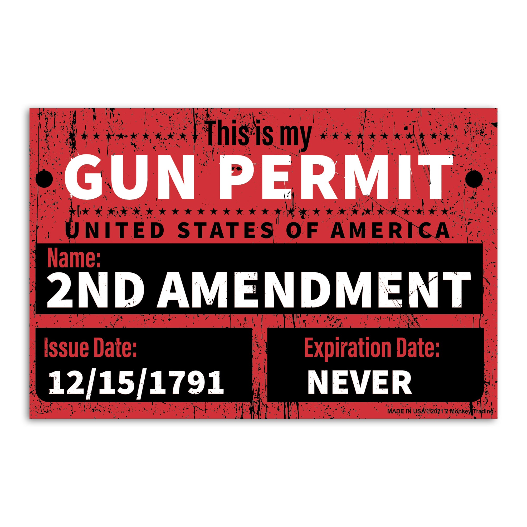 Gun Permit Decal – 2 Monkey Trading LLC