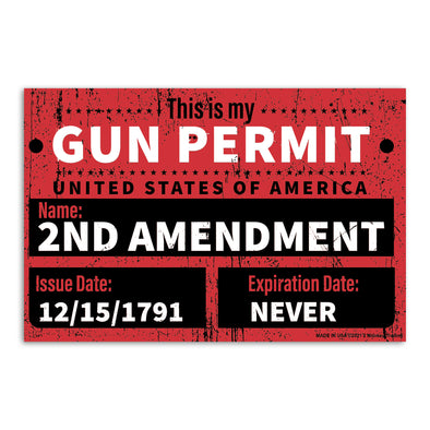 Gun Permit Decal