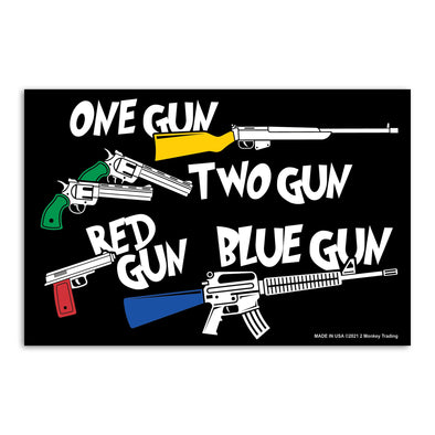 One Gun Two Gun Decal