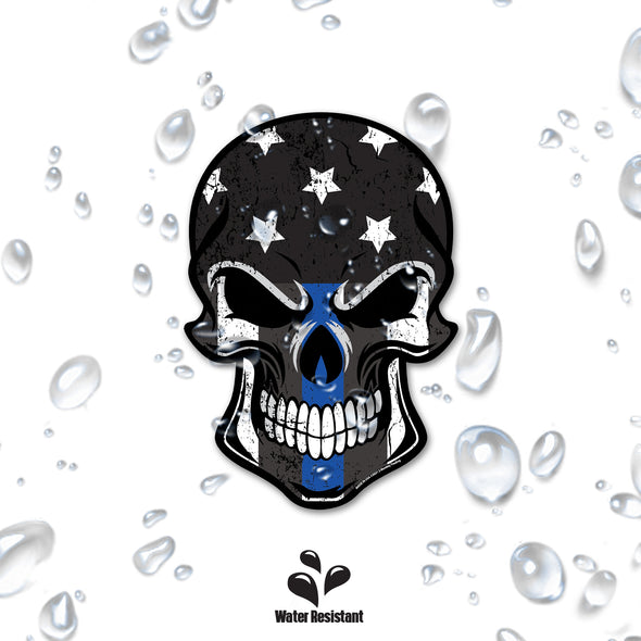 Thin Blue Line Punisher Decal