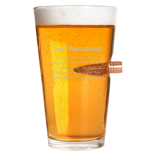 .50 Caliber Bullet Pint Glass - 2nd Amendment