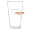 .50 Caliber Bullet Pint Glass - 2nd Amendment