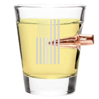 .308 Bullet Shot Glass – Draped Flag