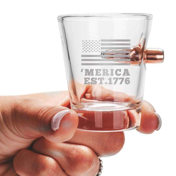 .308 Bullet Shot Glass – 'Merica EST. 1776