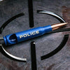 .50 Caliber Bullet Bottle Opener Spirit Series - Police Blue Blister Pack Packaging
