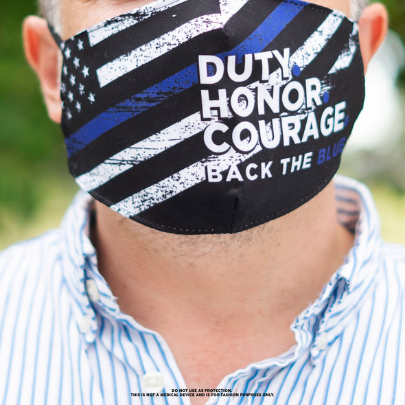 Face Mask - Duty Honor Courage (12 Masks) - 2 Monkey Trading LLC