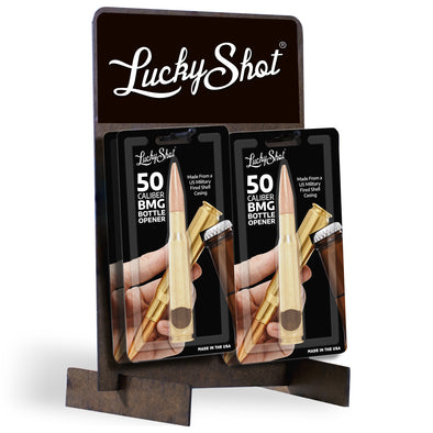 50 Cal Bottle Opener Blister Pack Display with 12 pcs - 2 Monkey Trading LLC