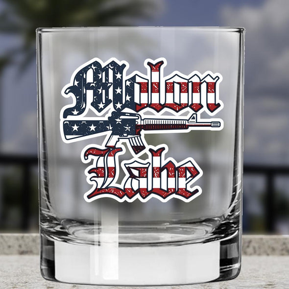 Whiskey Glass - Molon Labe Patriotic - 2 Monkey Trading LLC