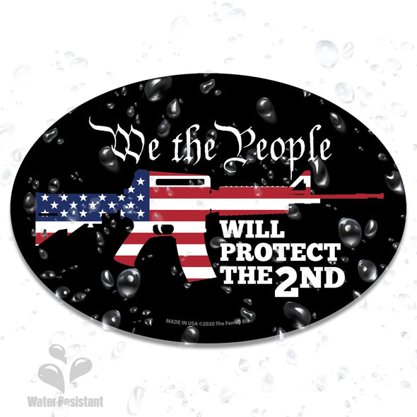 We The People Protect the Second 6x4 Oval Magnet - 2 Monkey Trading LLC