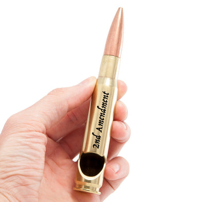 .50 Cal BMG Bottle Opener - Spirit Series 2nd Amendment in Brass Blister Pack Packaging - 2 Monkey Trading LLC