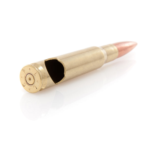 50 Caliber Bottle Opener in Brass - Poly Bag Packaging - 2 Monkey Trading LLC