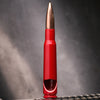 50 Caliber Bullet Bottle Opener in Red - Blister Pack Packaging