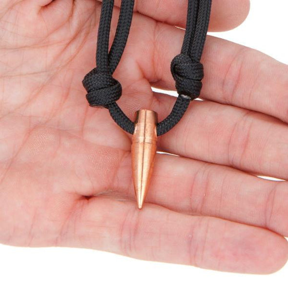 Paracord .308 Projectile Sniper Necklace - Black