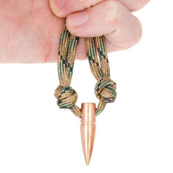 Paracord .308 Projectile Sniper Necklace - Camo - 2 Monkey Trading LLC