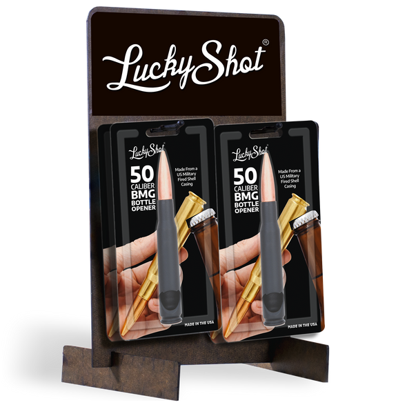 50 Cal Bottle Opener Blister Pack Display with 12 pcs - Black