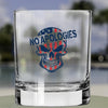 Whiskey Glass - No Apologies Skull - 2 Monkey Trading LLC