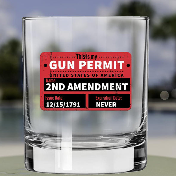 Whiskey Glass - Gun Permit Color