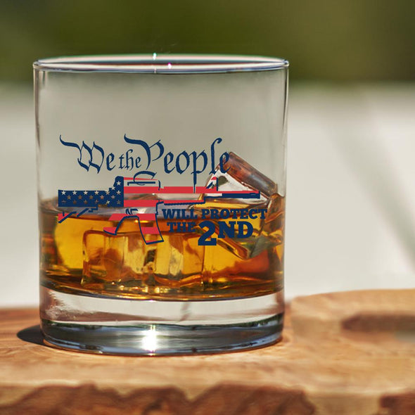 Whiskey Glass - We the People Will Protect the 2nd