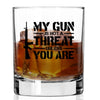 Whiskey Glass - My Gun is Not a Threat - 2 Monkey Trading LLC