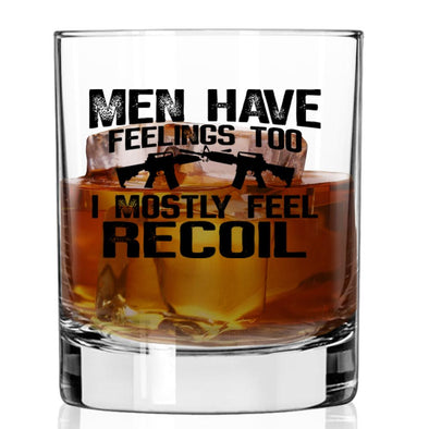 Whiskey Glass - Men Have Feelings Too - 2 Monkey Trading LLC