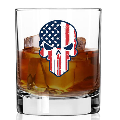 Punisher - Color - Whiskey Glass - 2 Monkey Trading LLC