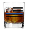 Whiskey Glass - Thin Blue Line SP - 2 Monkey Trading LLC