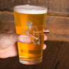 .50 Caliber Bullet Pint Glass - Zombie Target