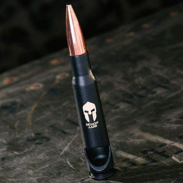 .50 Caliber Bullet Bottle Opener Spirit Series - Molon Labe in Black Poly Bag Packaging - 2 Monkey Trading LLC