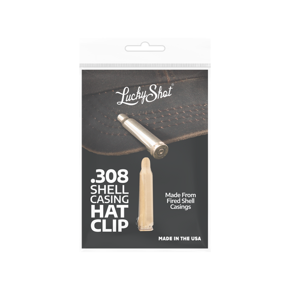 .308 Caliber Real Bullet Hat Clip in Brass - 2 Monkey Trading LLC